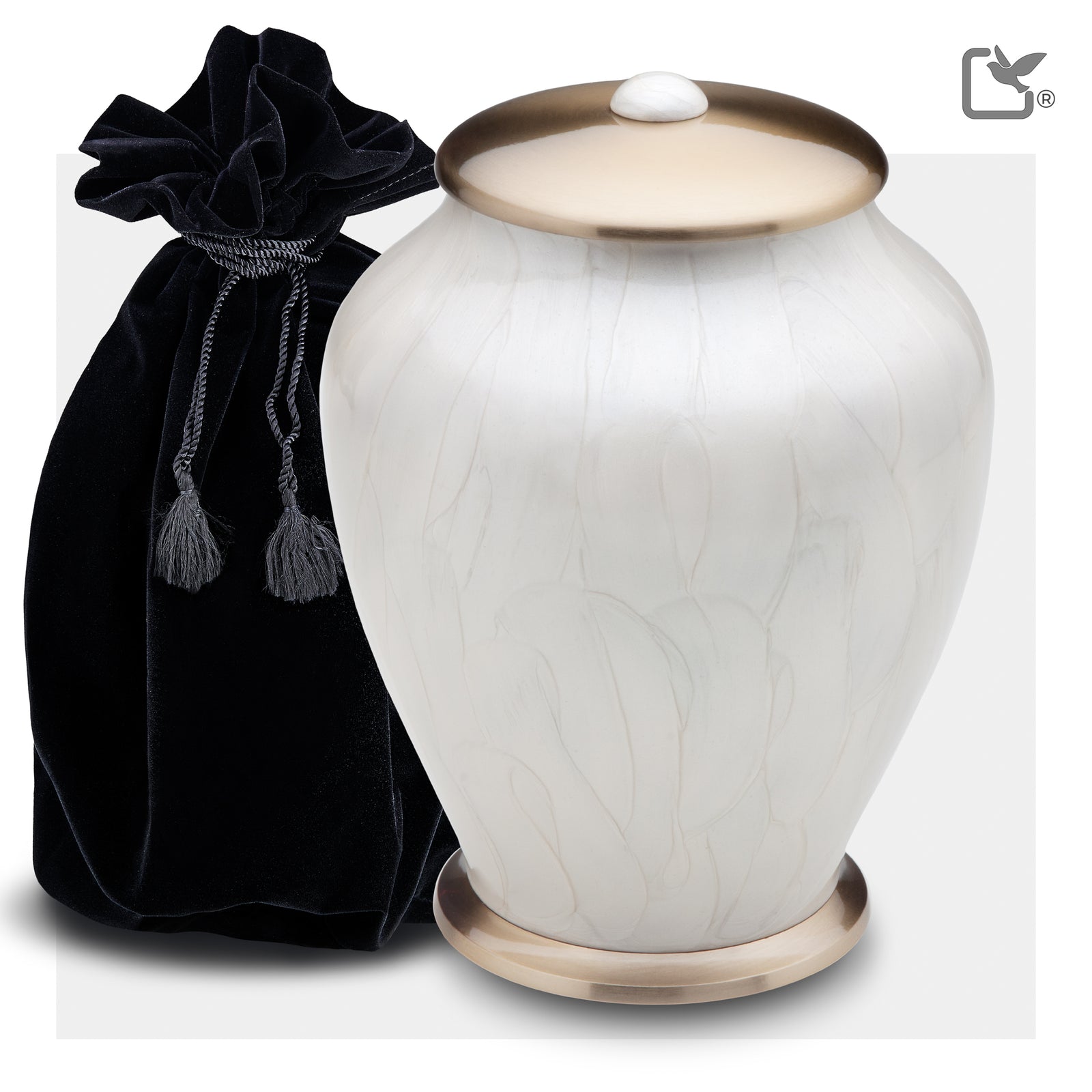Adult Tall Simplicity Pearl Cremation Urn - COMFORT by LoveUrns