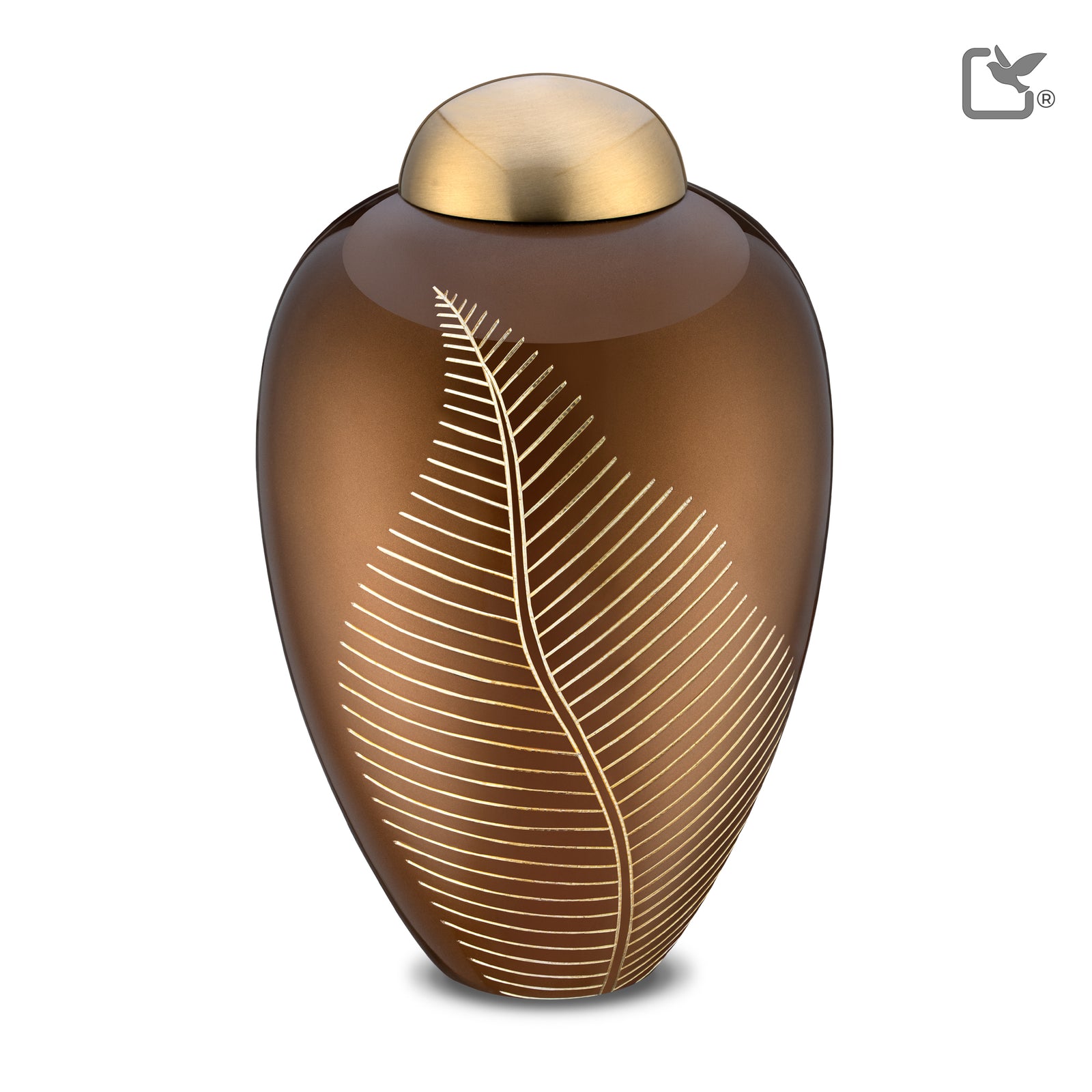 Adult Bronze Leaf Cremation Urn - COMFORT by LoveUrns