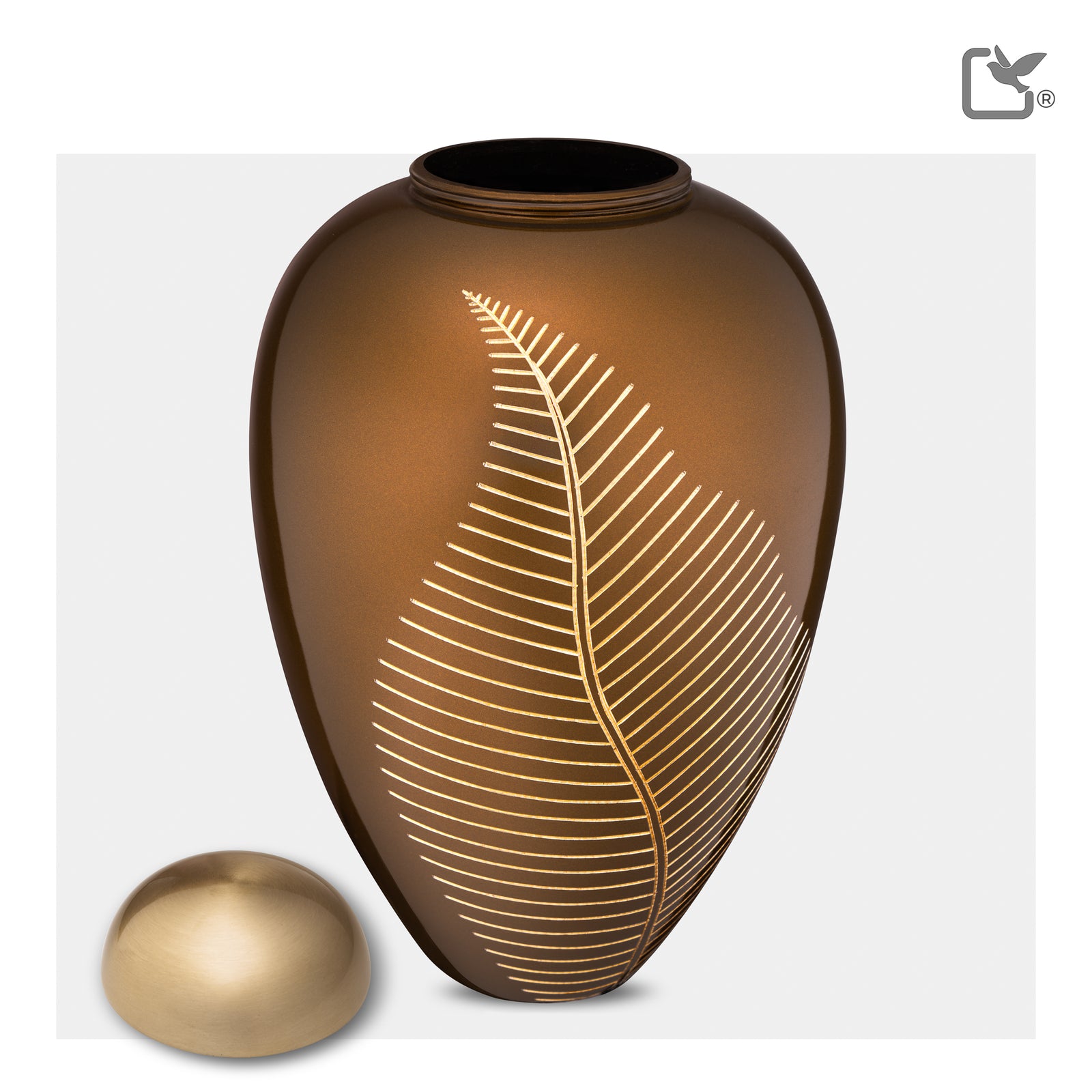 Adult Bronze Leaf Cremation Urn - COMFORT by LoveUrns