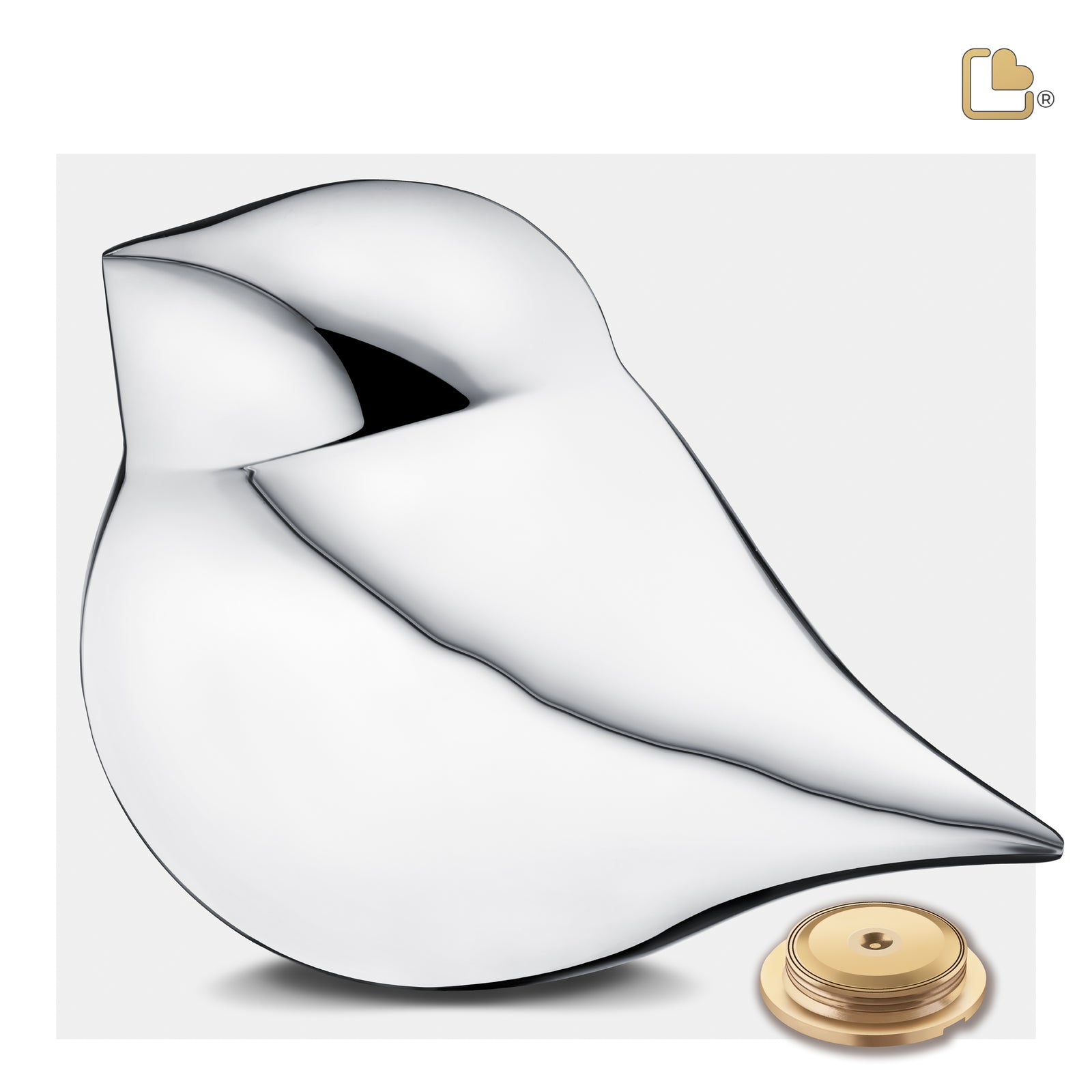 Adult Silver SoulBird Companion Cremation Urn - Set of 2