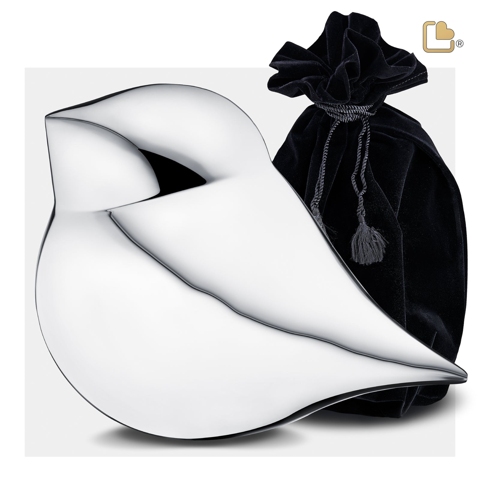 Adult Silver SoulBird Companion Cremation Urn - Set of 2