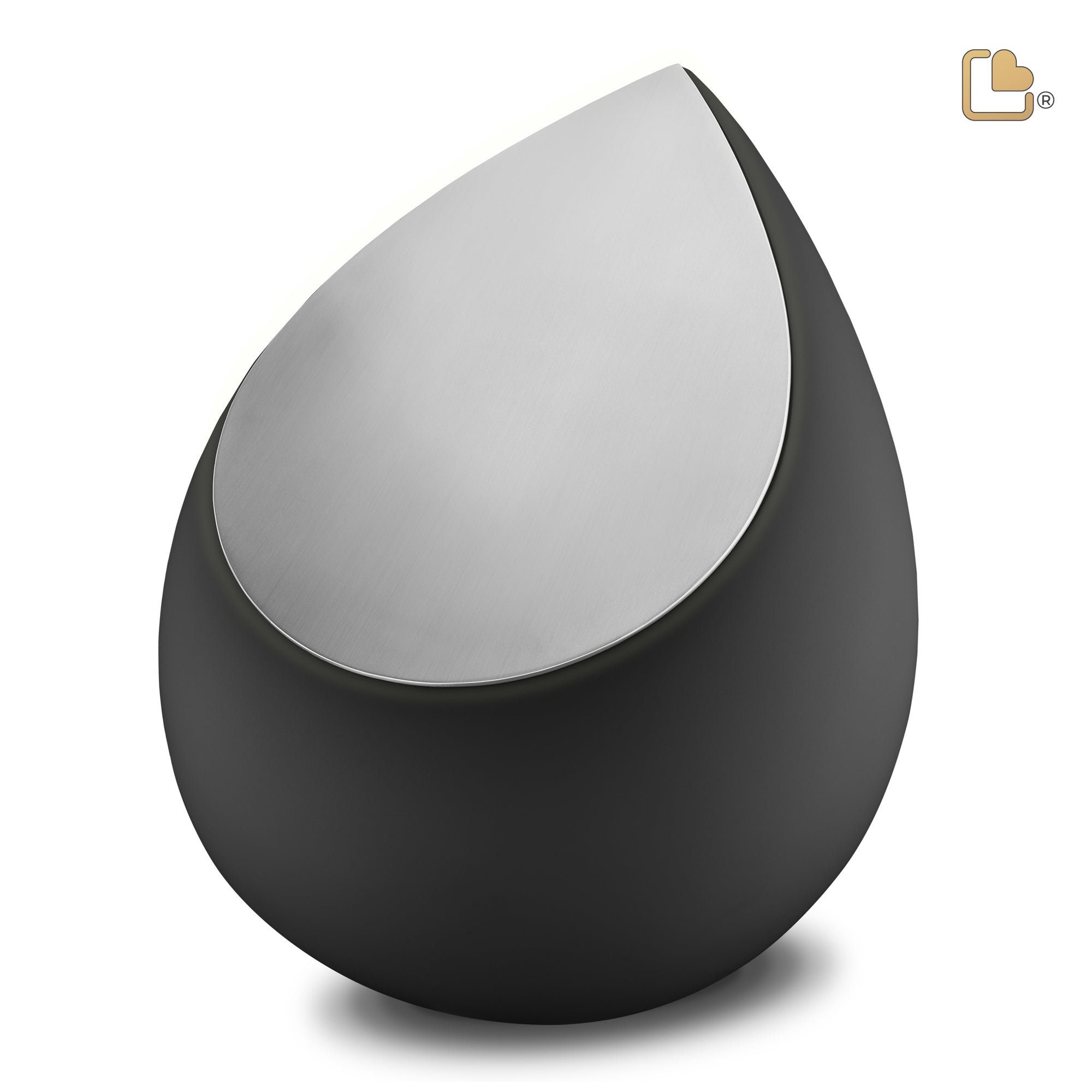 Drop™ Standard Adult Urn Black & Brushed Pewter