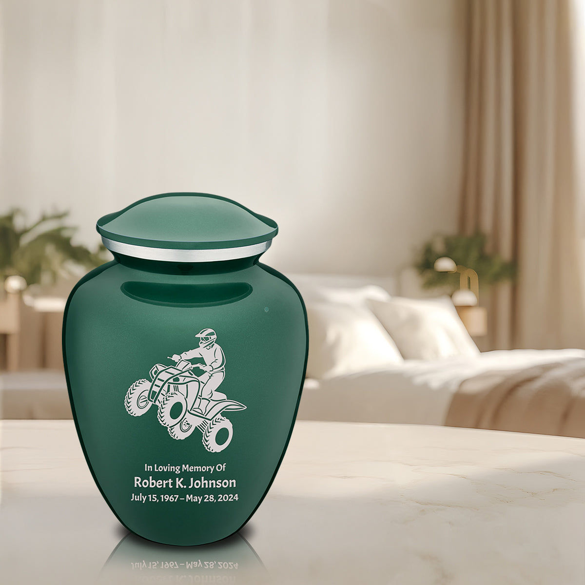 Adult Embrace Green ATV Cremation Urn