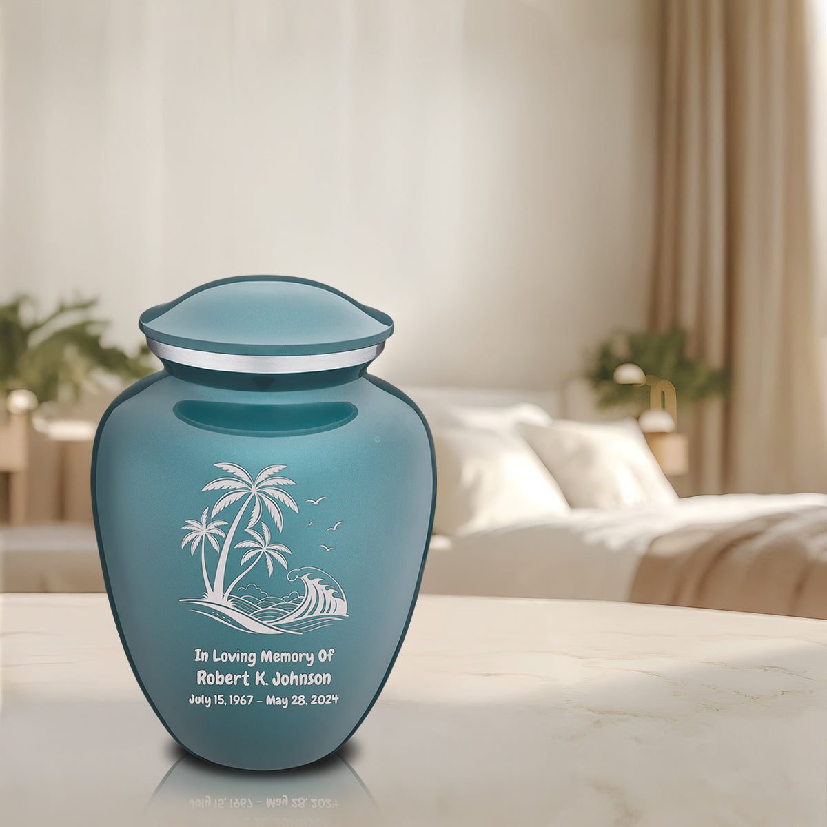 Adult Embrace Teal Palm Beach Cremation Urn