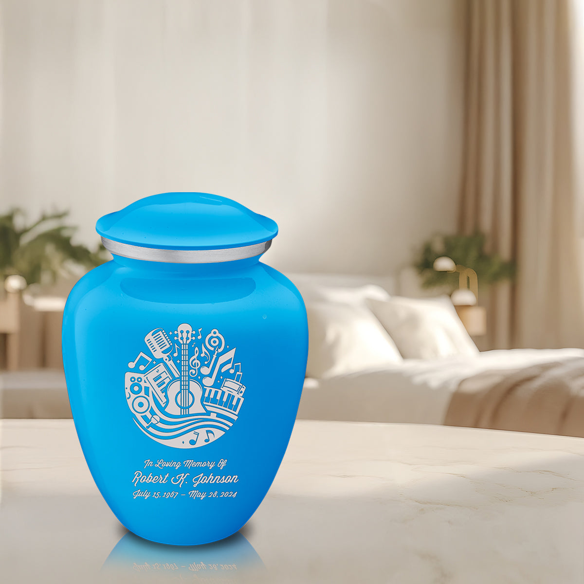 Adult Embrace Racing Blue Music Cremation Urn