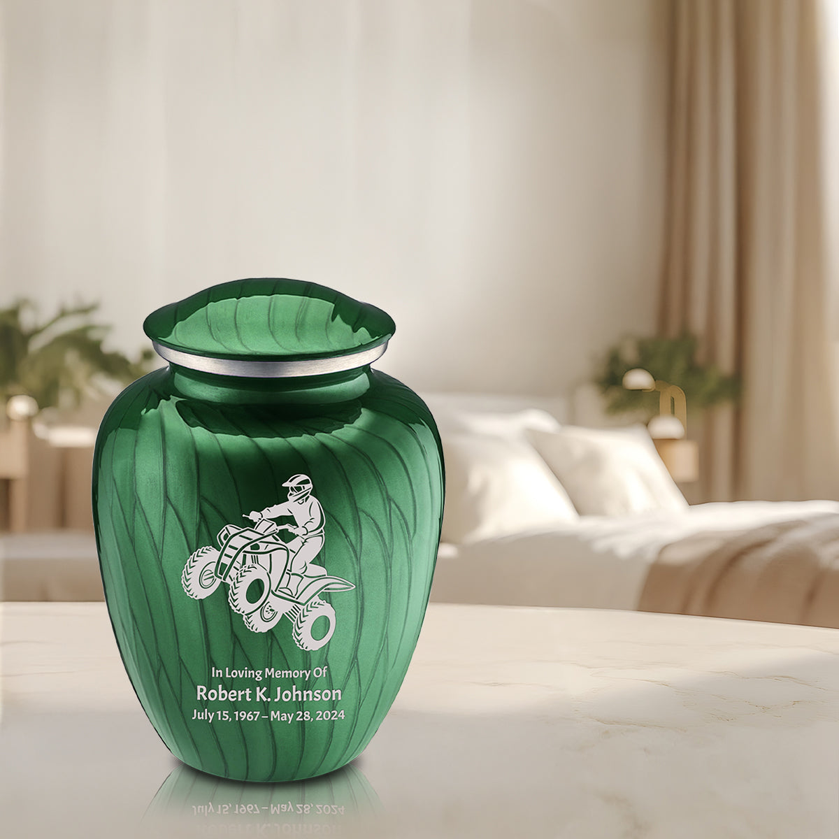 Adult Embrace Pearl Green ATV Cremation Urn