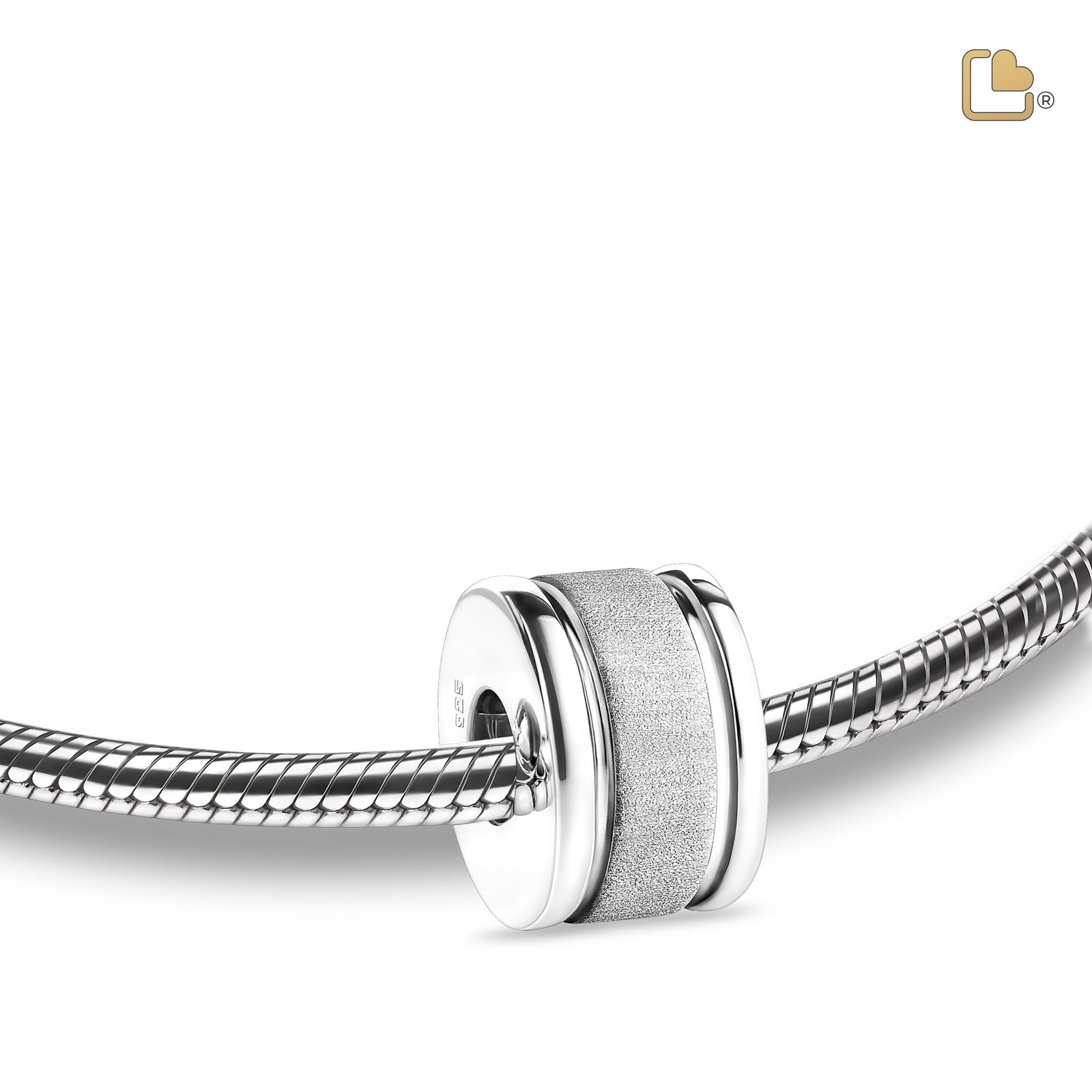 Omega Two Tone Sterling Silver Cremation Bracelet Bead