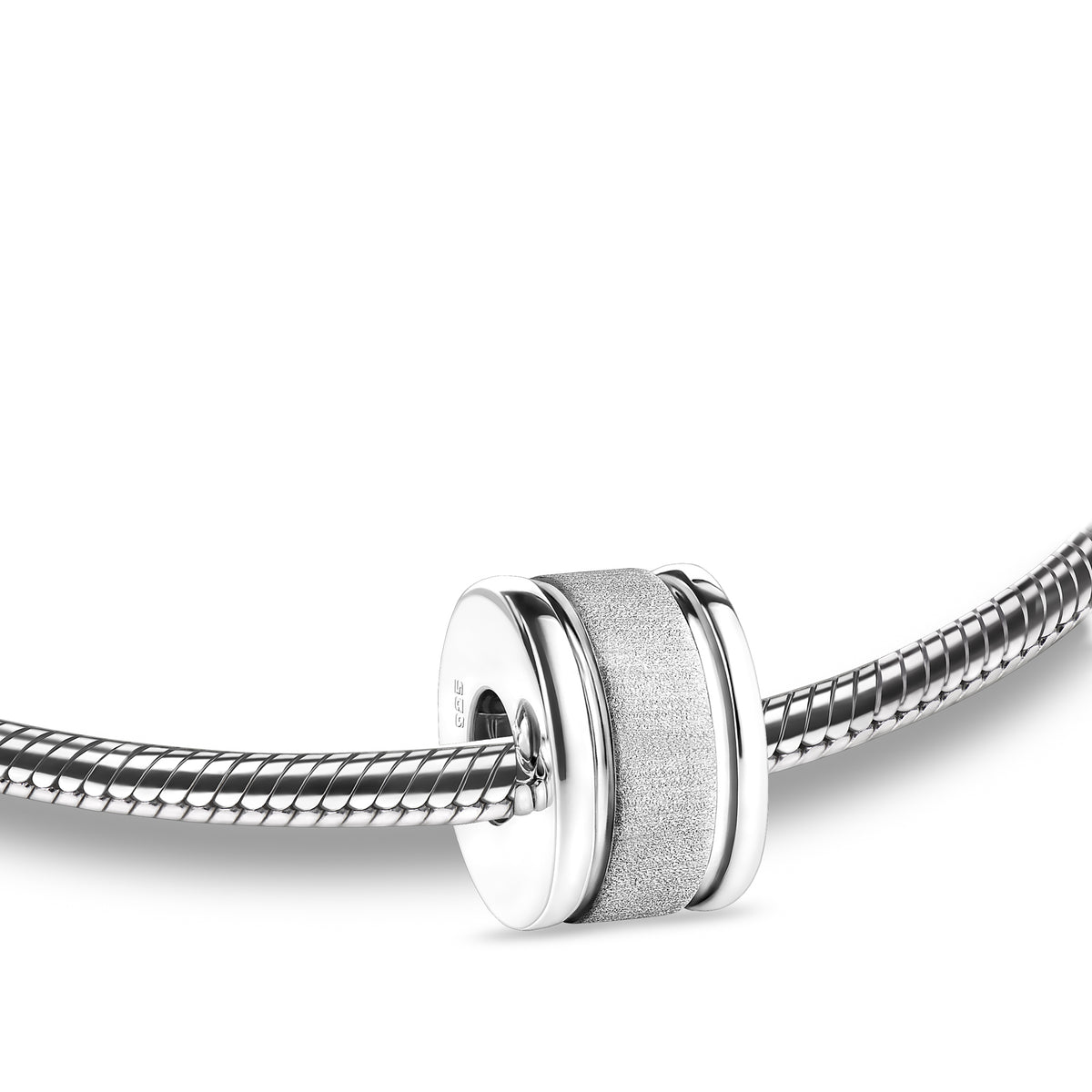 Omega Two Tone Sterling Silver Cremation Bracelet Bead