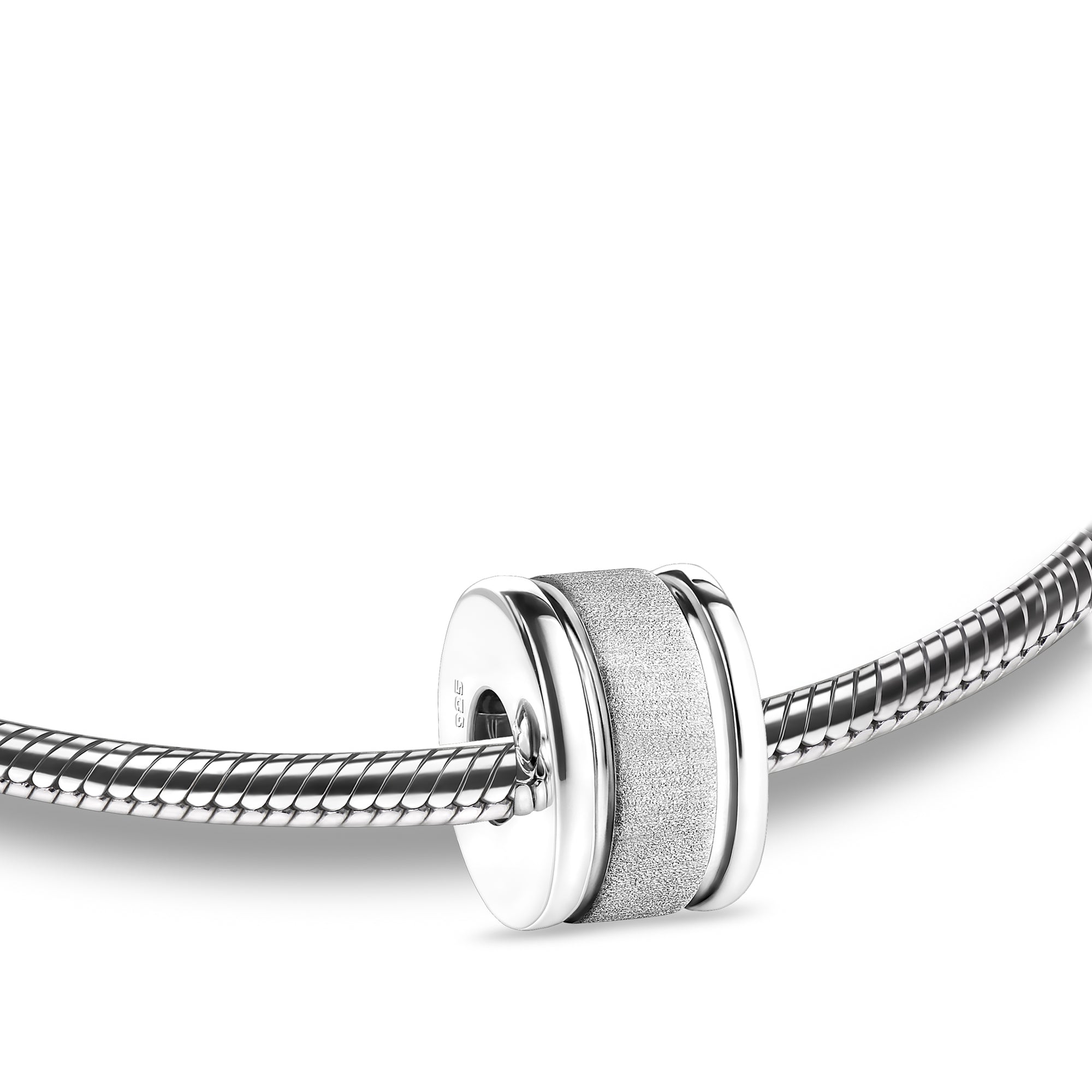 Omega Two Tone Sterling Silver Cremation Bracelet Bead