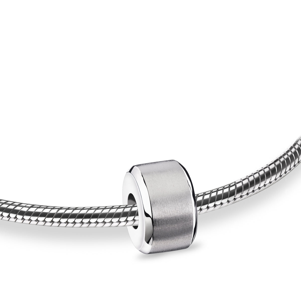 Serenity Two Tone Sterling Silver Cremation Bracelet Bead