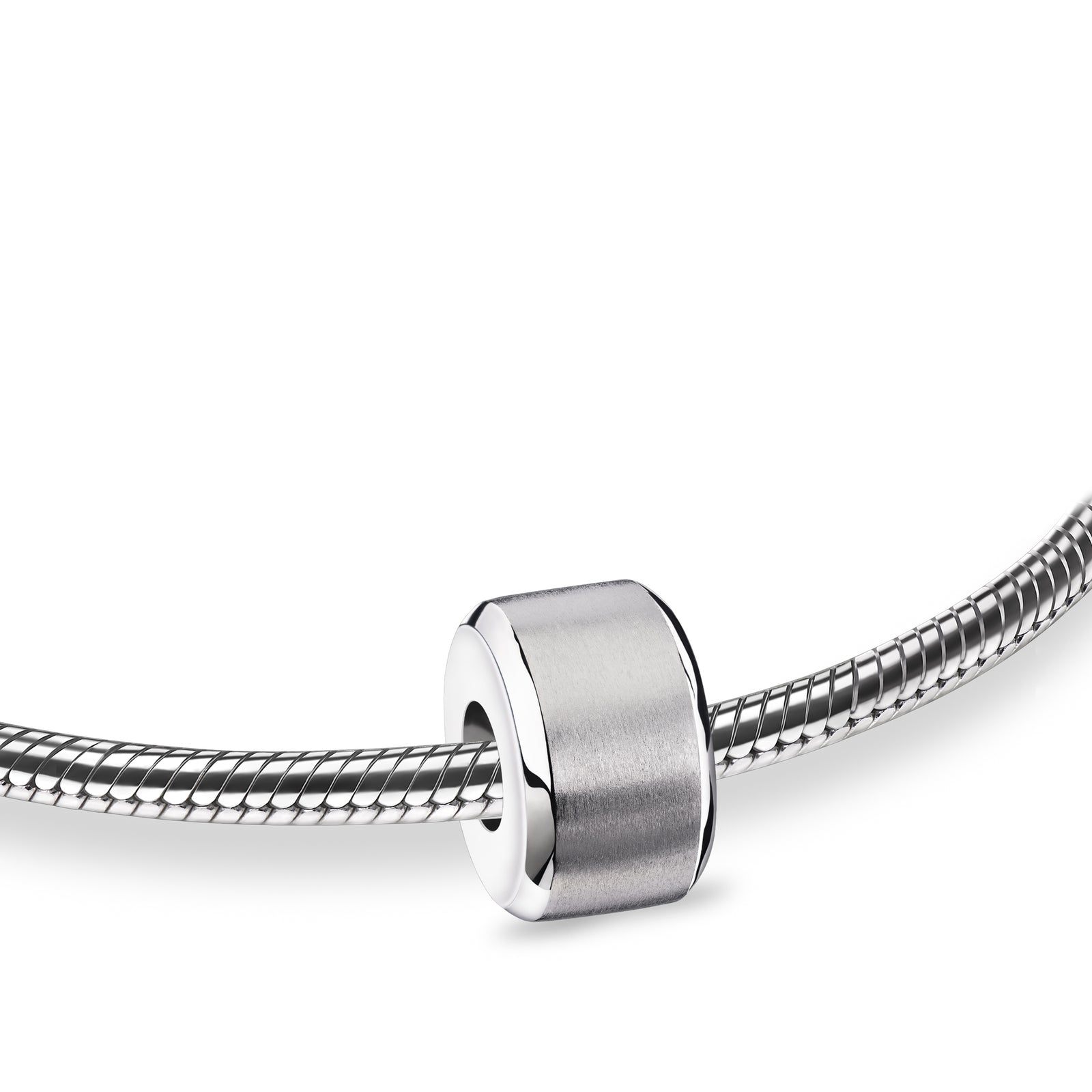 Serenity Two Tone Sterling Silver Cremation Bracelet Bead