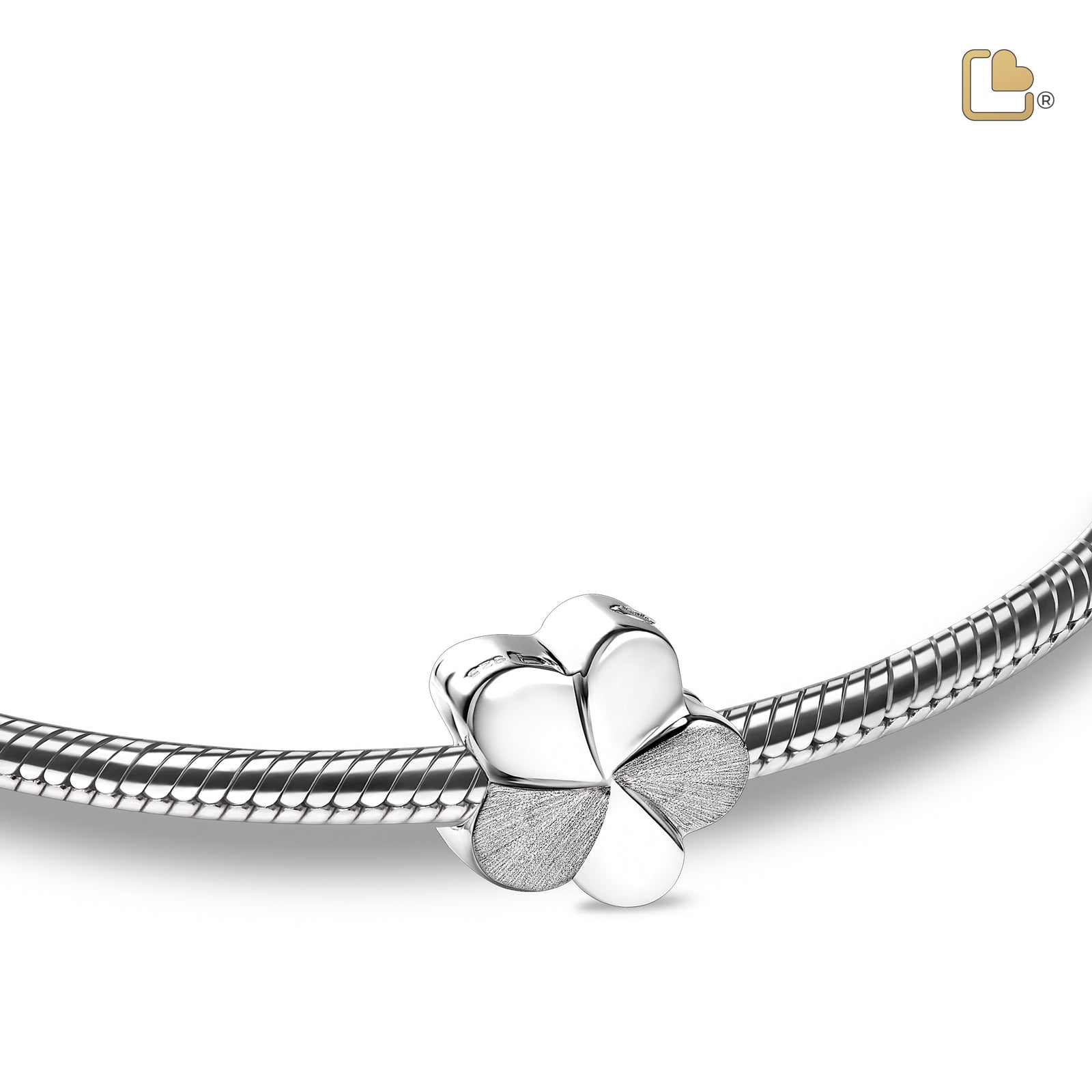 Bloom Two Tone Sterling Silver Cremation Bracelet Bead