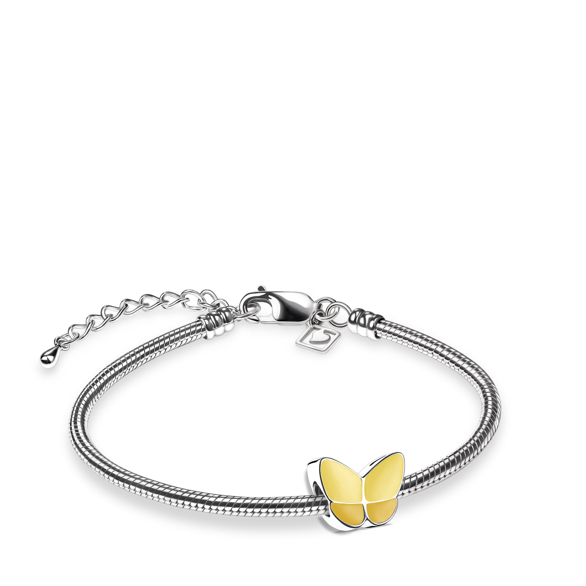 Wings of Hopeª️ Ashes Bead Pearl Yellow & Polished Silver