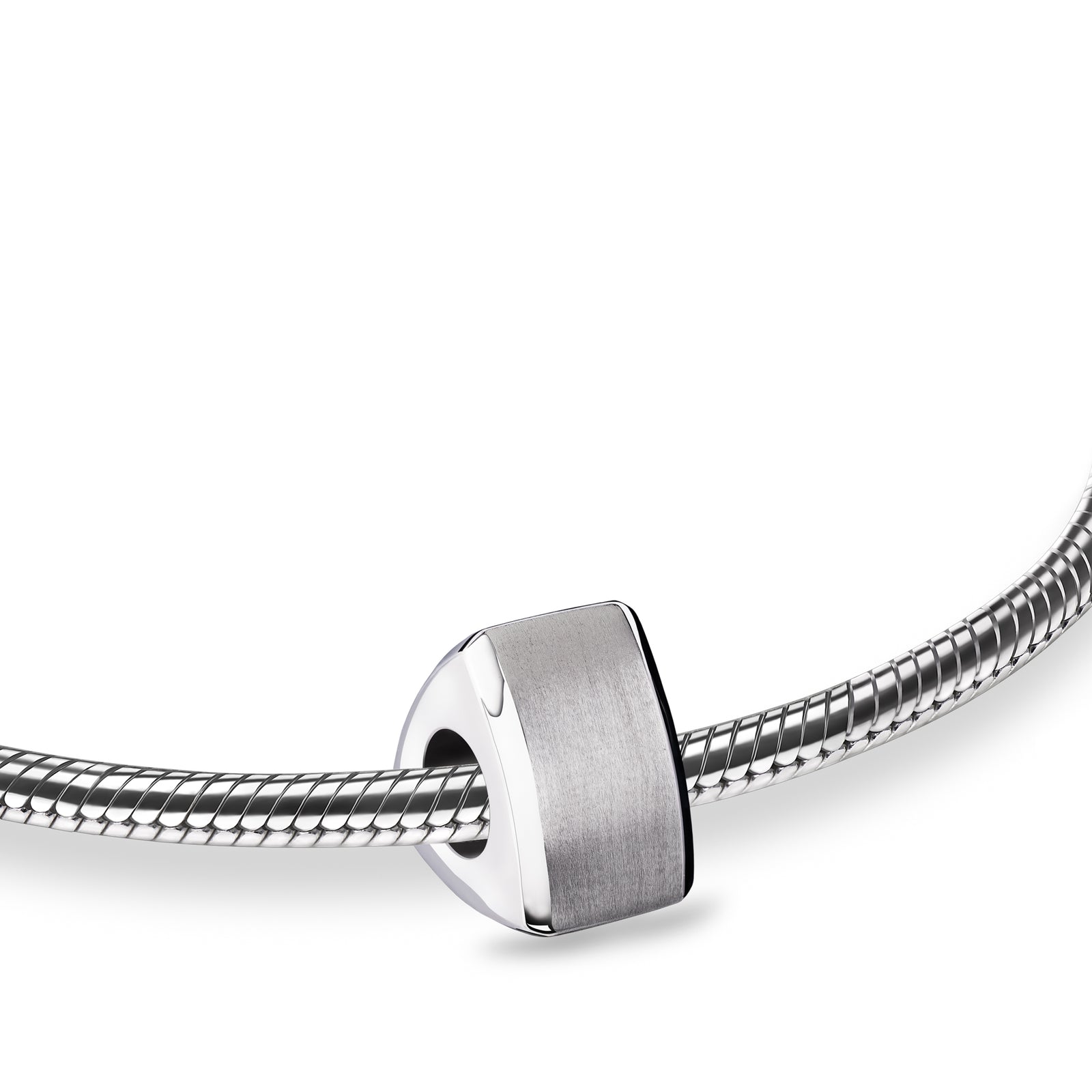 Essence Two Tone Rhodium Plated Cremation Bracelet Bead