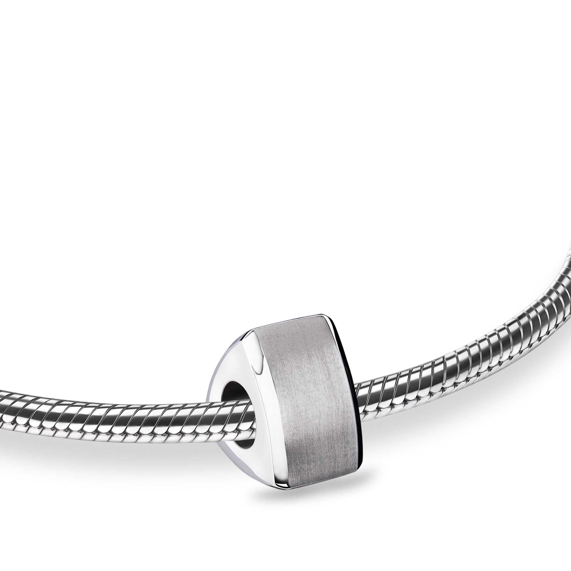 Essence Two Tone Rhodium Plated Cremation Bracelet Bead