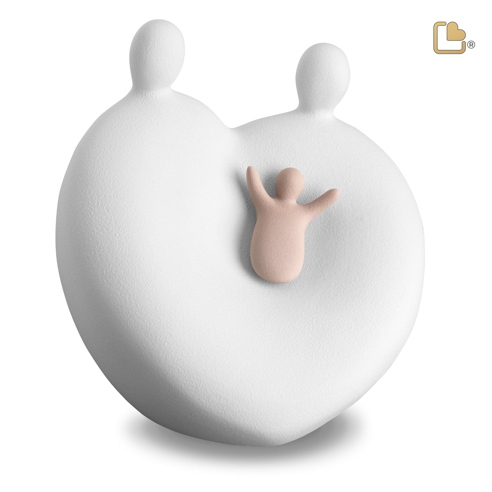 Cradle Child Urn White & Pink