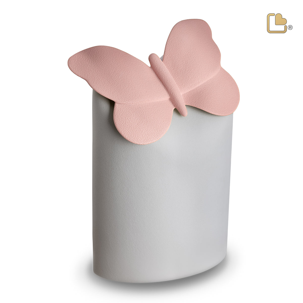 Paradise Butterfly Standard Adult Urn Silver Grey &amp; Pink