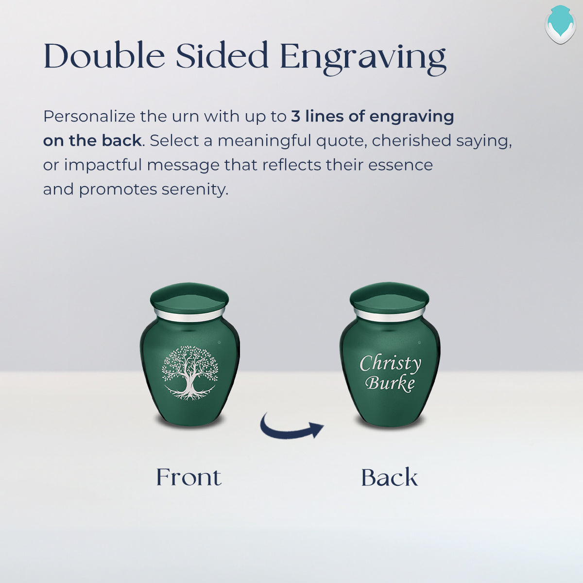 Keepsake Embrace Green Tree of Life Cremation Urn