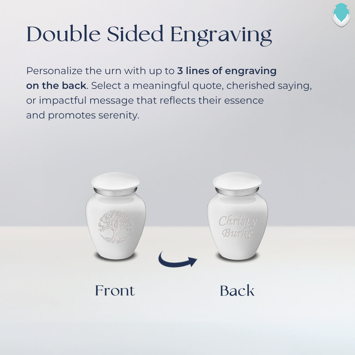 Keepsake Embrace White Tree of Life Cremation Urn