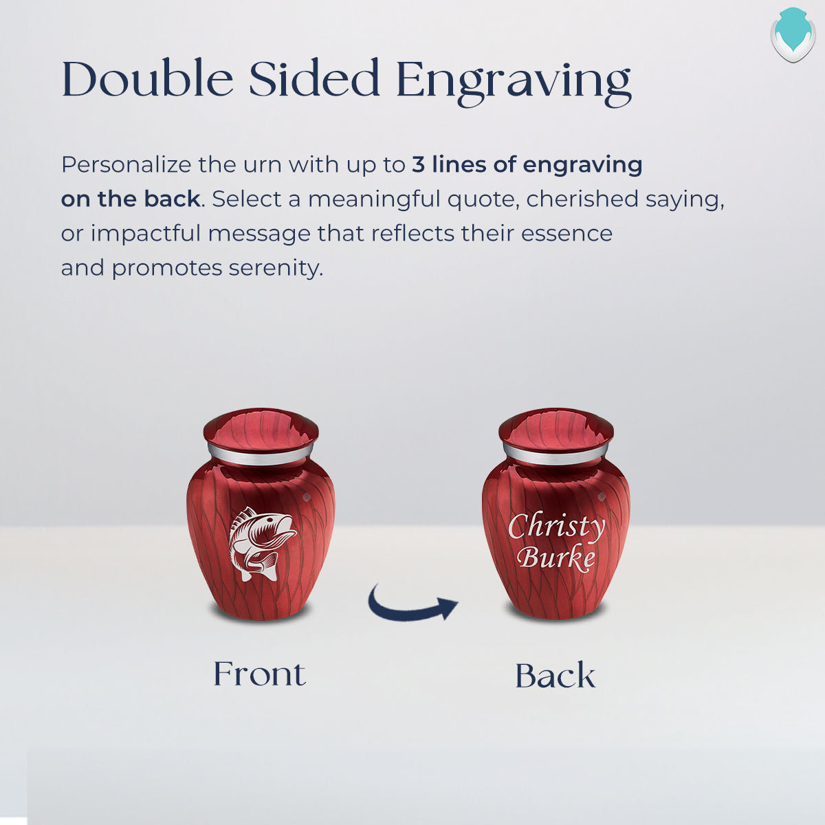 Keepsake Embrace Pearl Candy Red Fish Cremation Urn