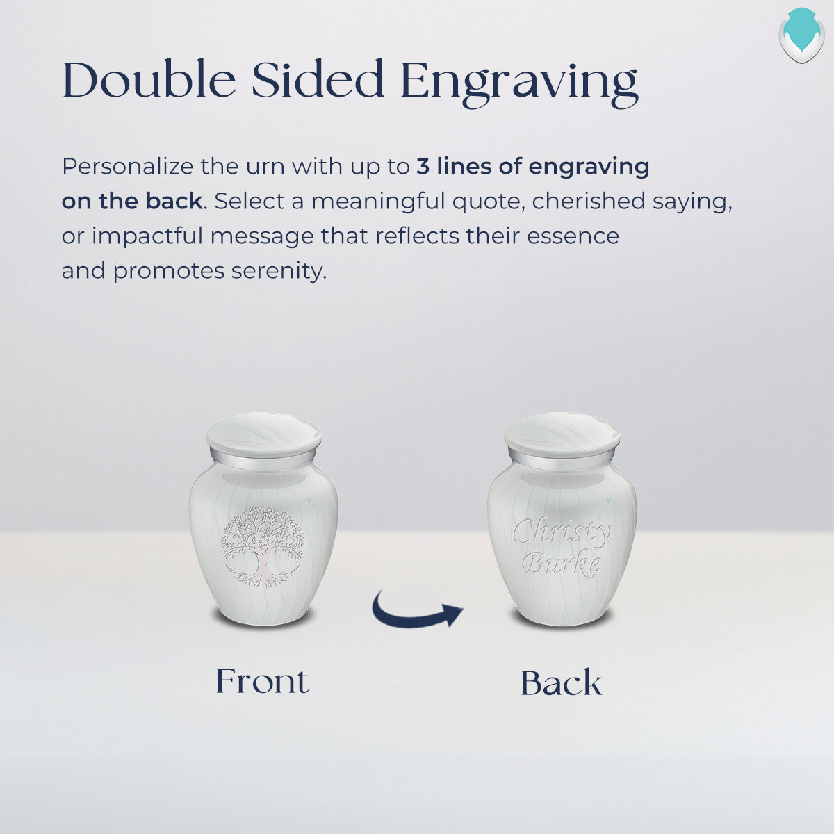 Keepsake Embrace Pearl White Tree of Life Cremation Urn