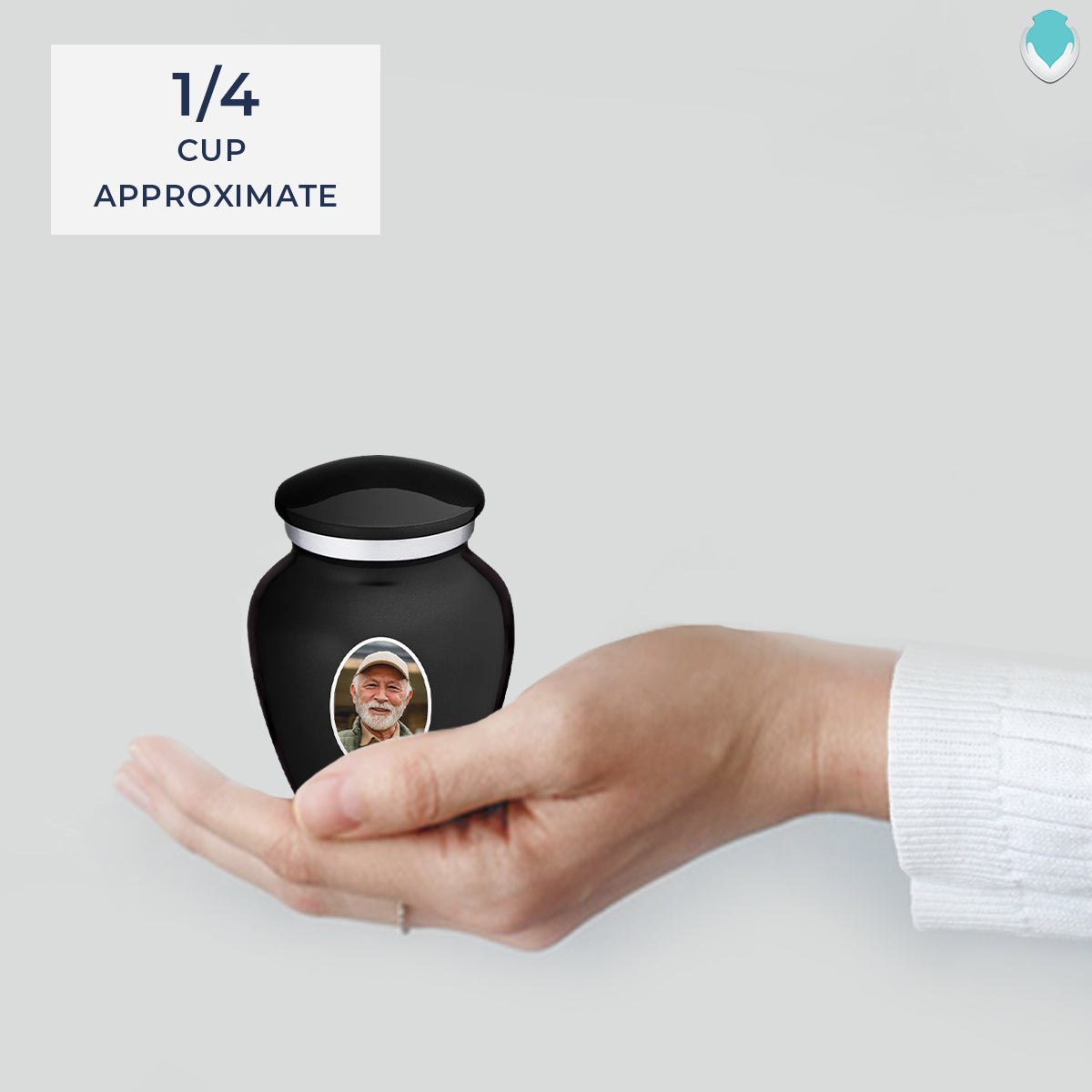 Keepsake Embrace Black Portrait Cremation Urn
