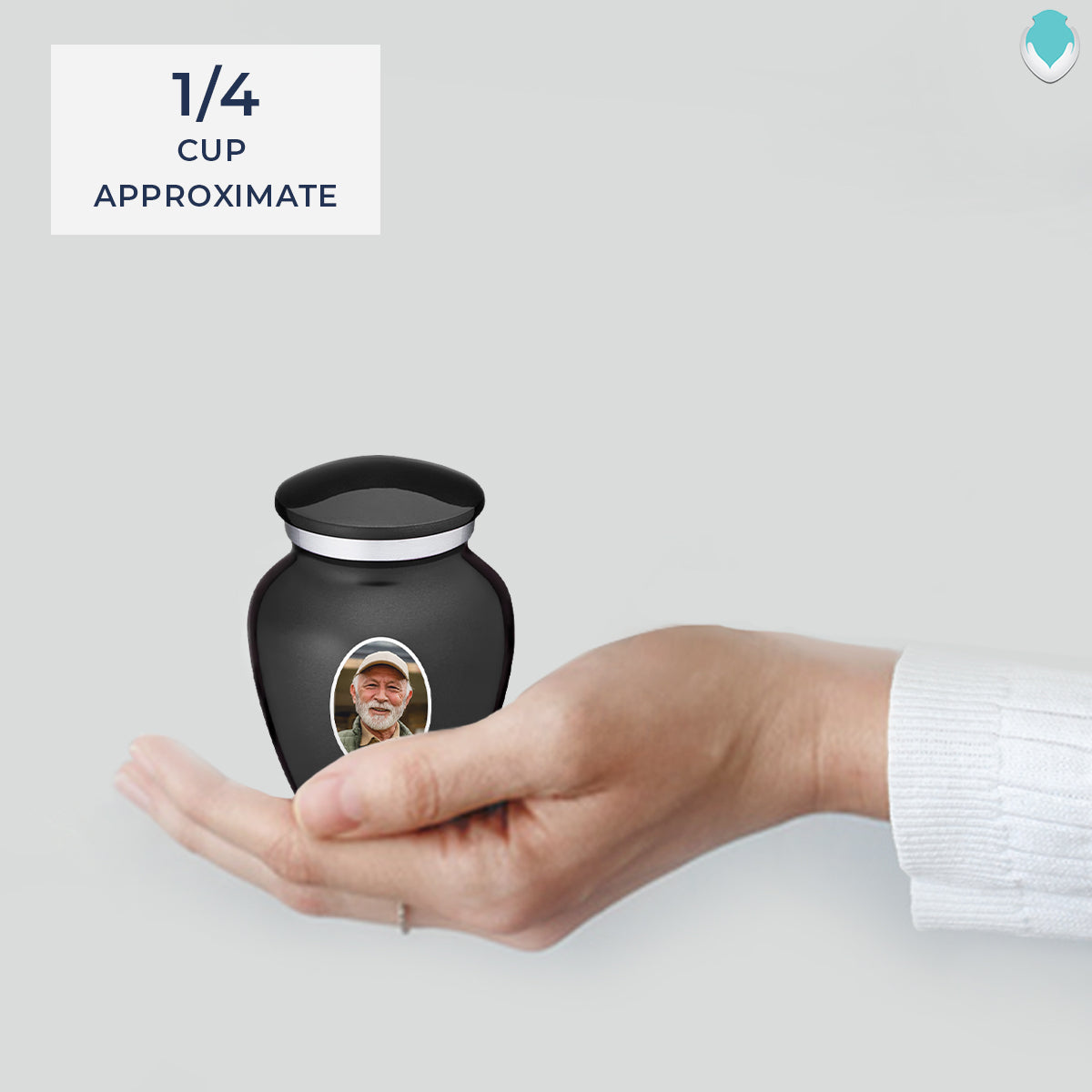 Keepsake Embrace Charcoal Portrait Cremation Urn