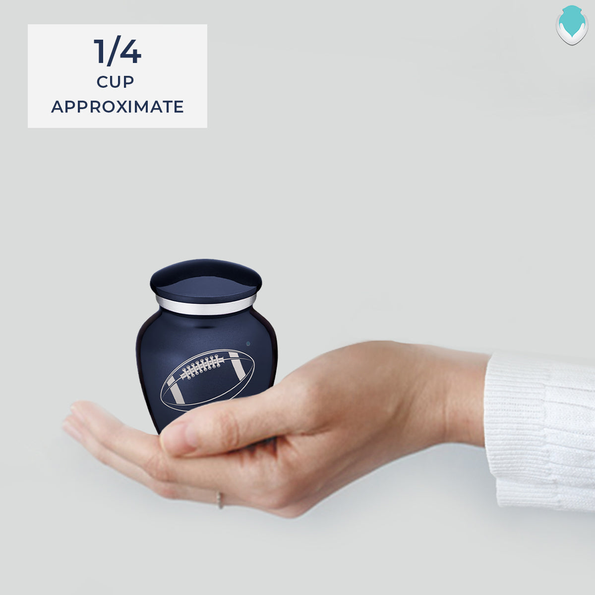 Keepsake Embrace Cobalt Football Cremation Urn