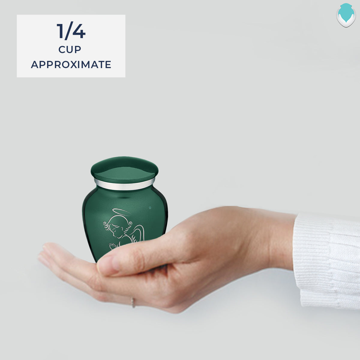Keepsake Embrace Green Angel Cremation Urn