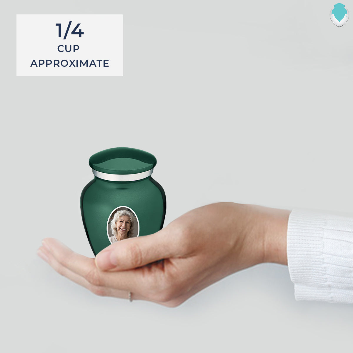 Keepsake Embrace Green Portrait Cremation Urn