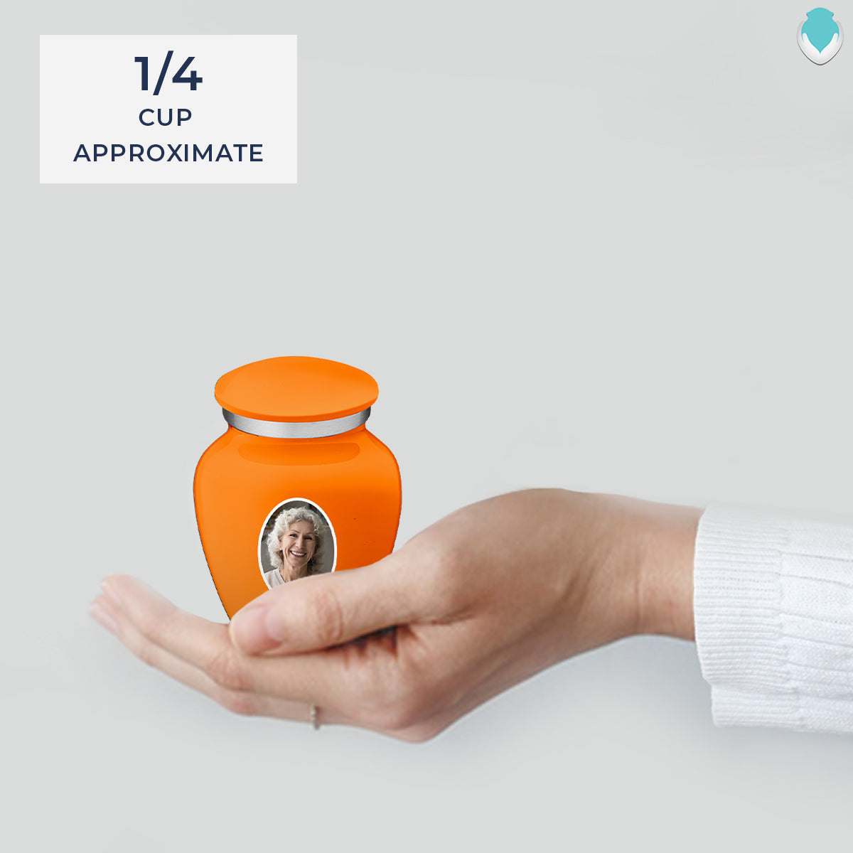 Keepsake Embrace Burnt Orange Portrait Cremation Urn