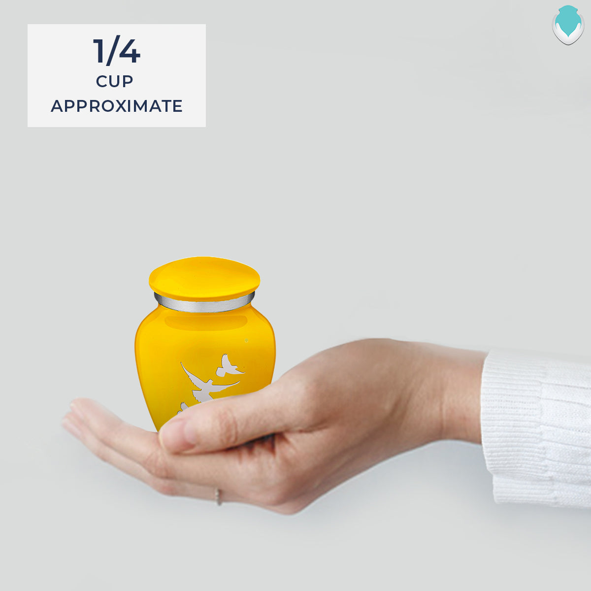 Keepsake Embrace Yellow Doves Cremation Urn