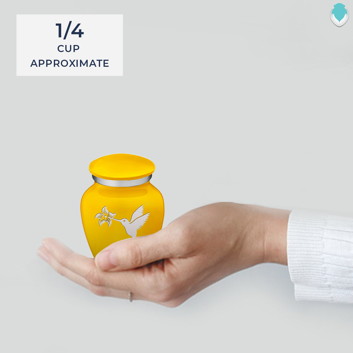 Keepsake Embrace Yellow Hummingbird Cremation Urn