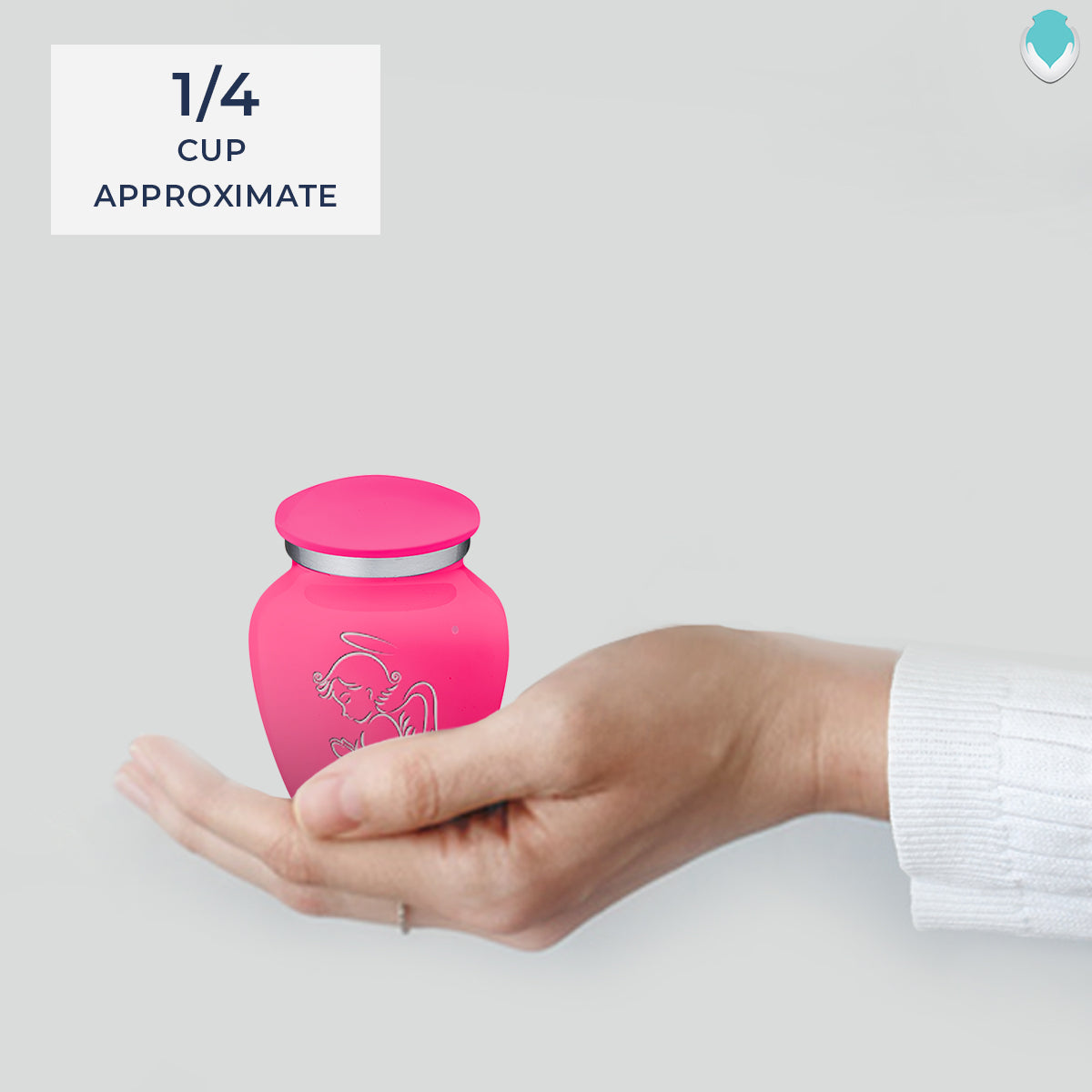 Keepsake Embrace Bright Pink Angel Cremation Urn