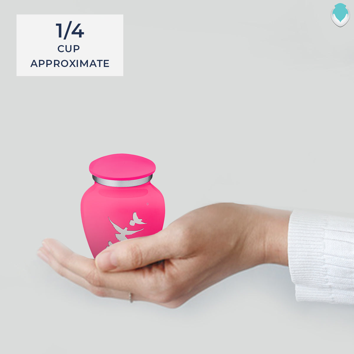 Keepsake Embrace Bright Pink Doves Cremation Urn