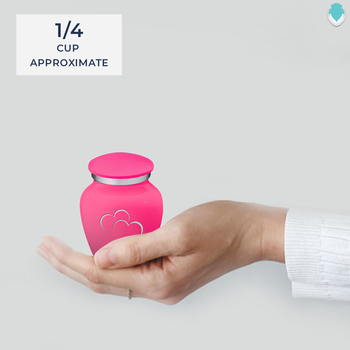 Keepsake Embrace Bright Pink Hearts Cremation Urn