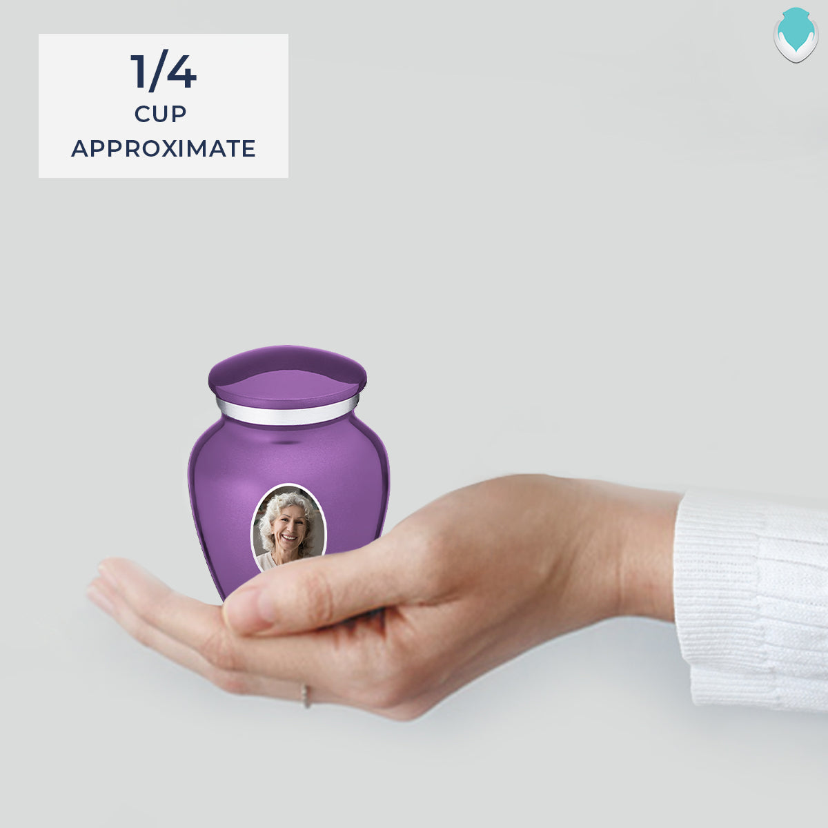 Keepsake Embrace Purple Portrait Cremation Urn