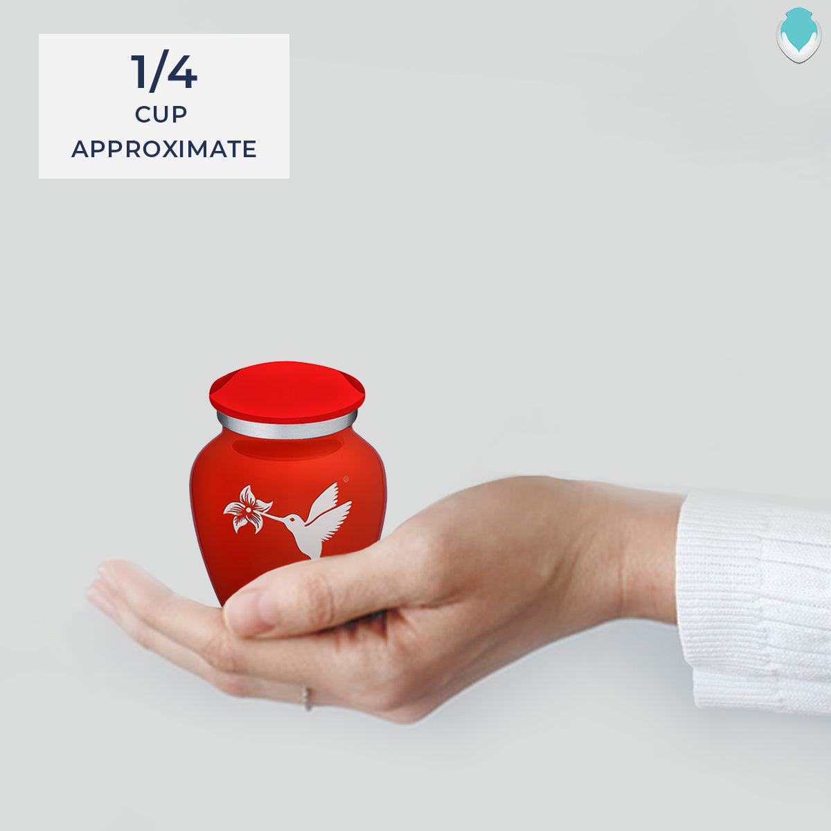 Keepsake Embrace Bright Red Hummingbird Cremation Urn