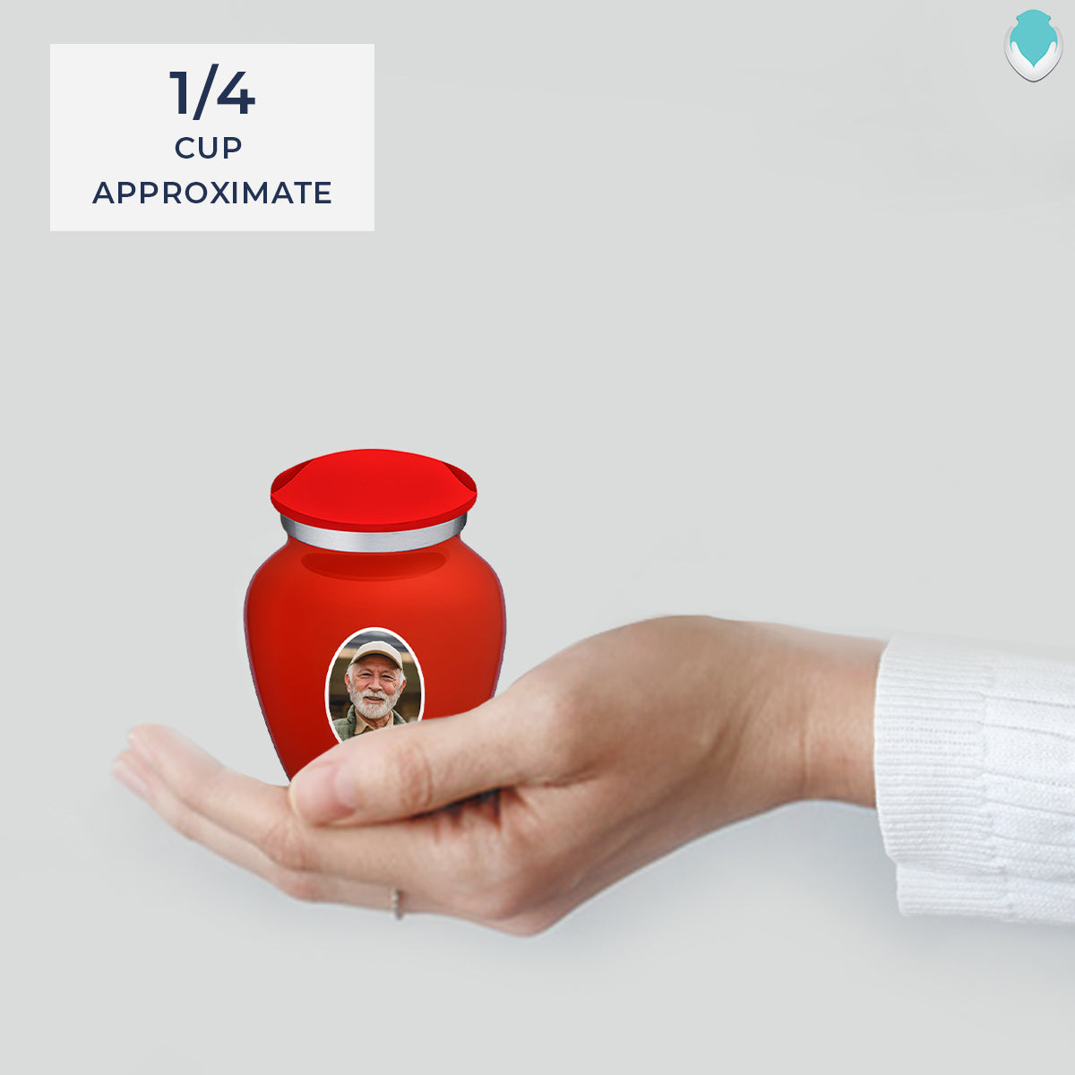 Keepsake Embrace Bright Red Portrait Cremation Urn