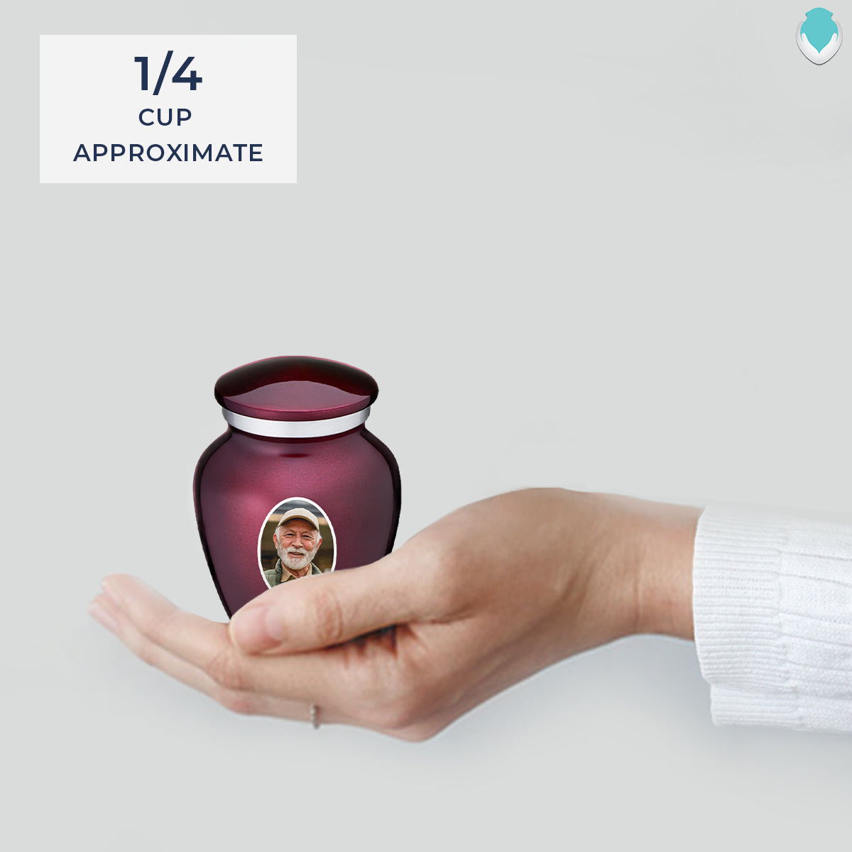 Keepsake Embrace Cherry Purple Portrait Cremation Urn