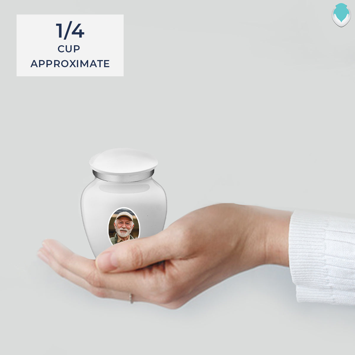 Keepsake Embrace White Portrait Cremation Urn