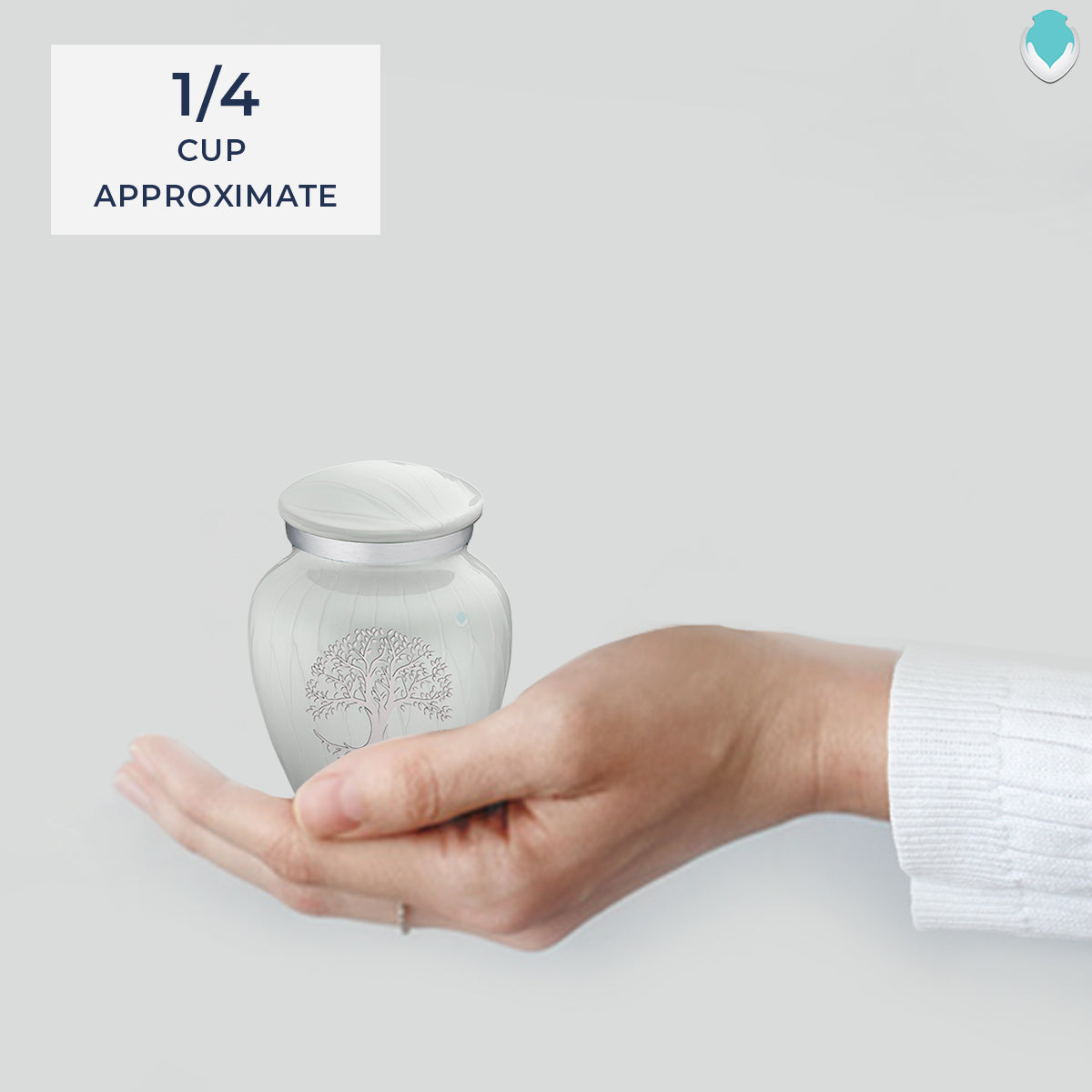 Keepsake Embrace Pearl White Tree of Life Cremation Urn