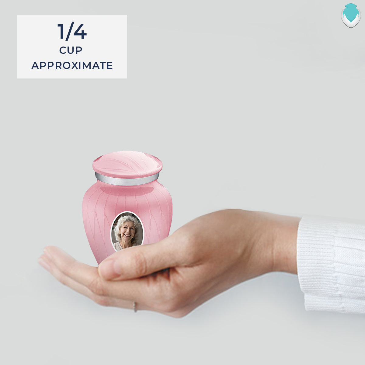 Keepsake Embrace Pearl Pink Portrait Cremation Urn
