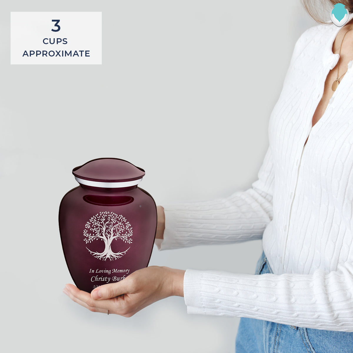 Medium Embrace Cherry Purple Tree of Life Cremation Urn