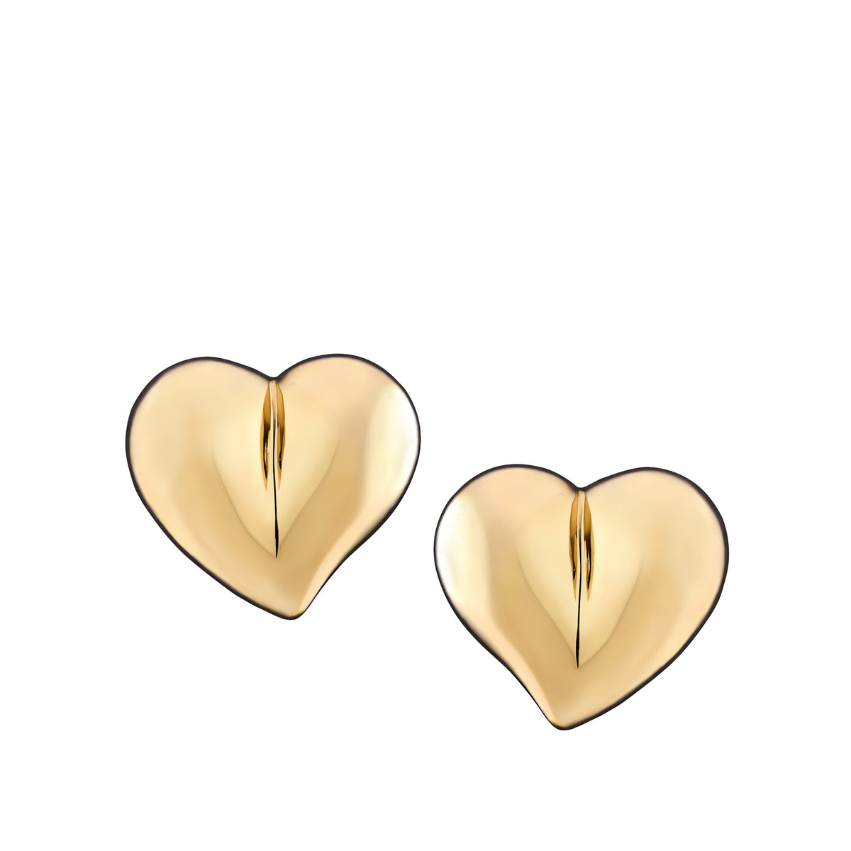 LoveHeart Gold Vermeil Sterling Silver Stud Earrings
