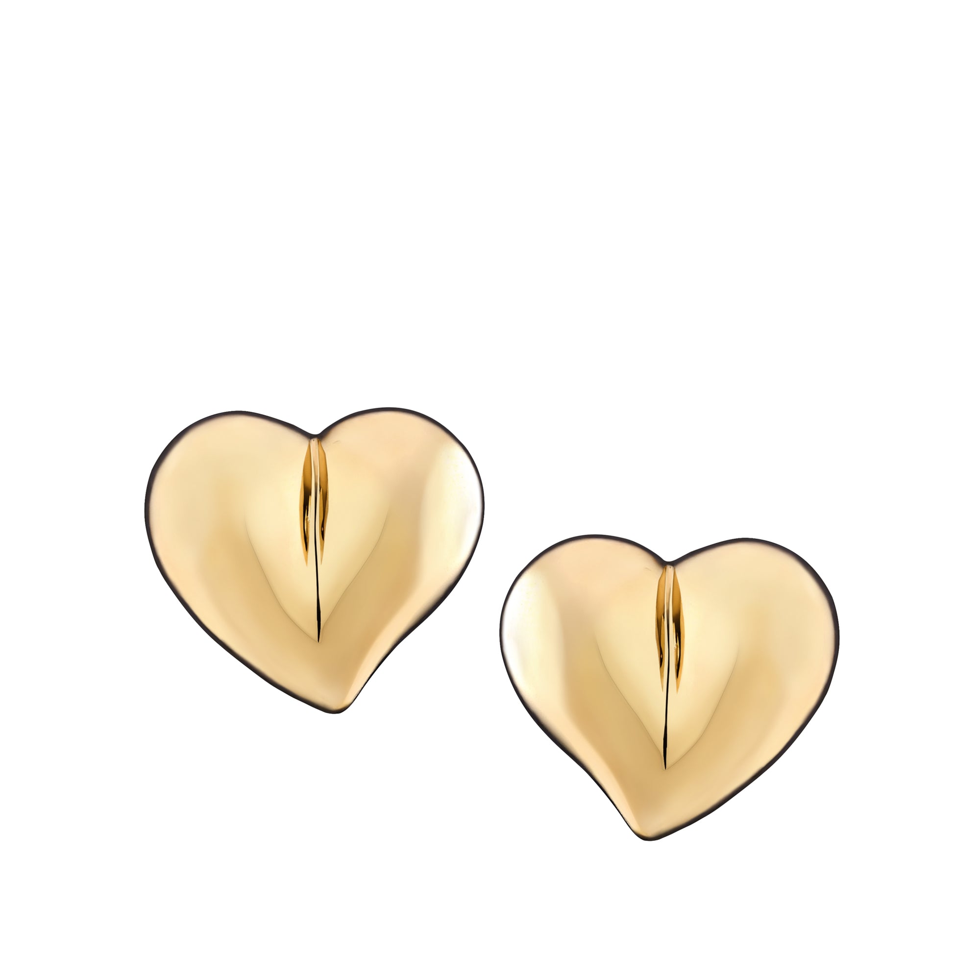 LoveHeart Gold Vermeil Sterling Silver Stud Earrings