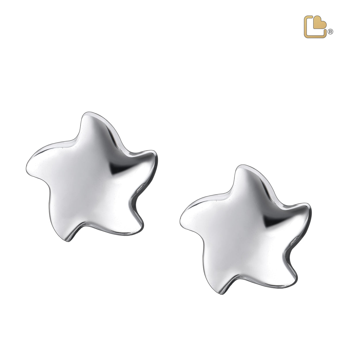 Angelic Star Rhodium Plated Sterling Silver Stud Earrings