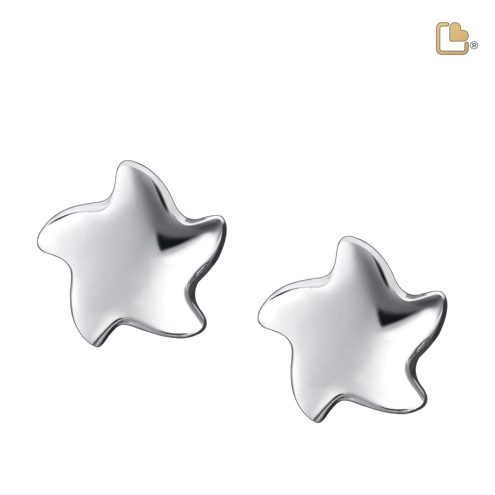 Angelic Star Rhodium Plated Sterling Silver Stud Earrings