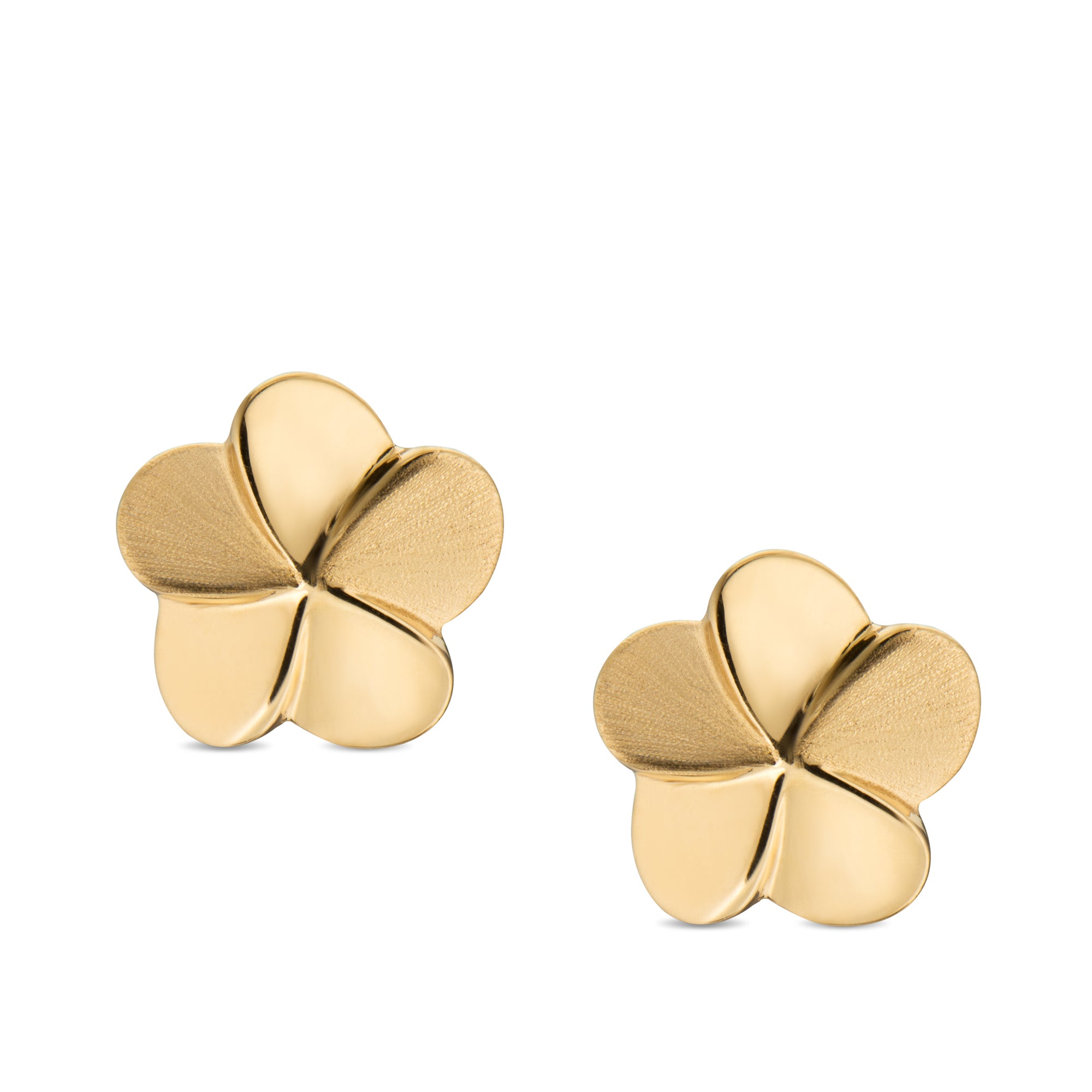 Bloom Gold Vermeil Two Tone Sterling Silver Stud Earrings