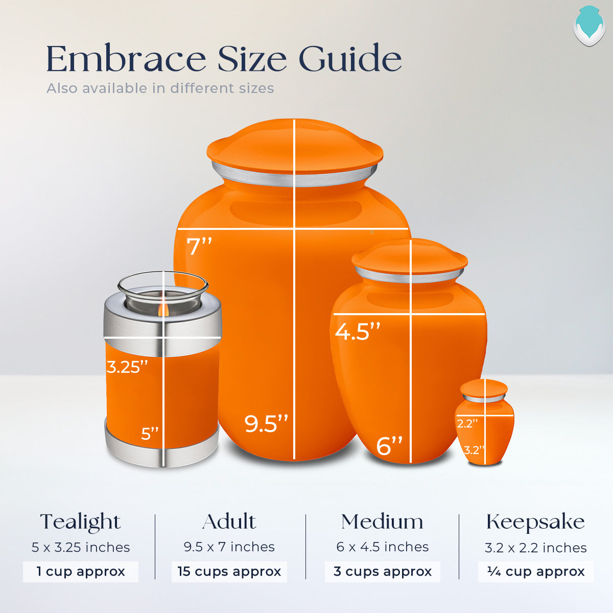 Adult Embrace Burnt Orange Fishing Cremation Urn